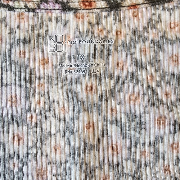 No Boundaries Plus Size 1X Floral Multicolor Sweetheart Mini Dress Spring - Picture 4 of 10